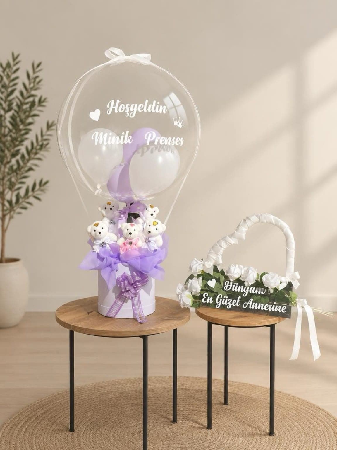 Kız Balon Model Ve Anneye Çanta - Görsel 1