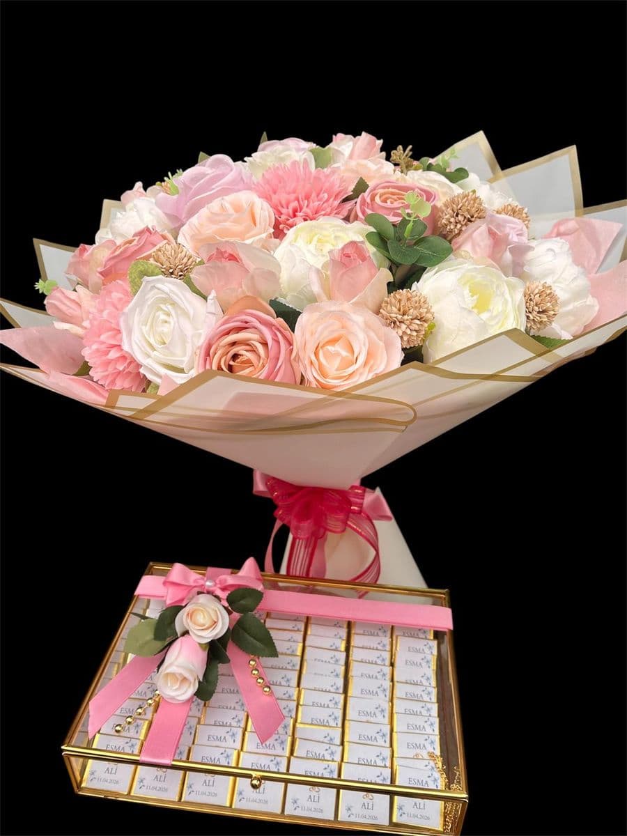 Yapay Pembe Beyaz 2 li Set - Görsel 1