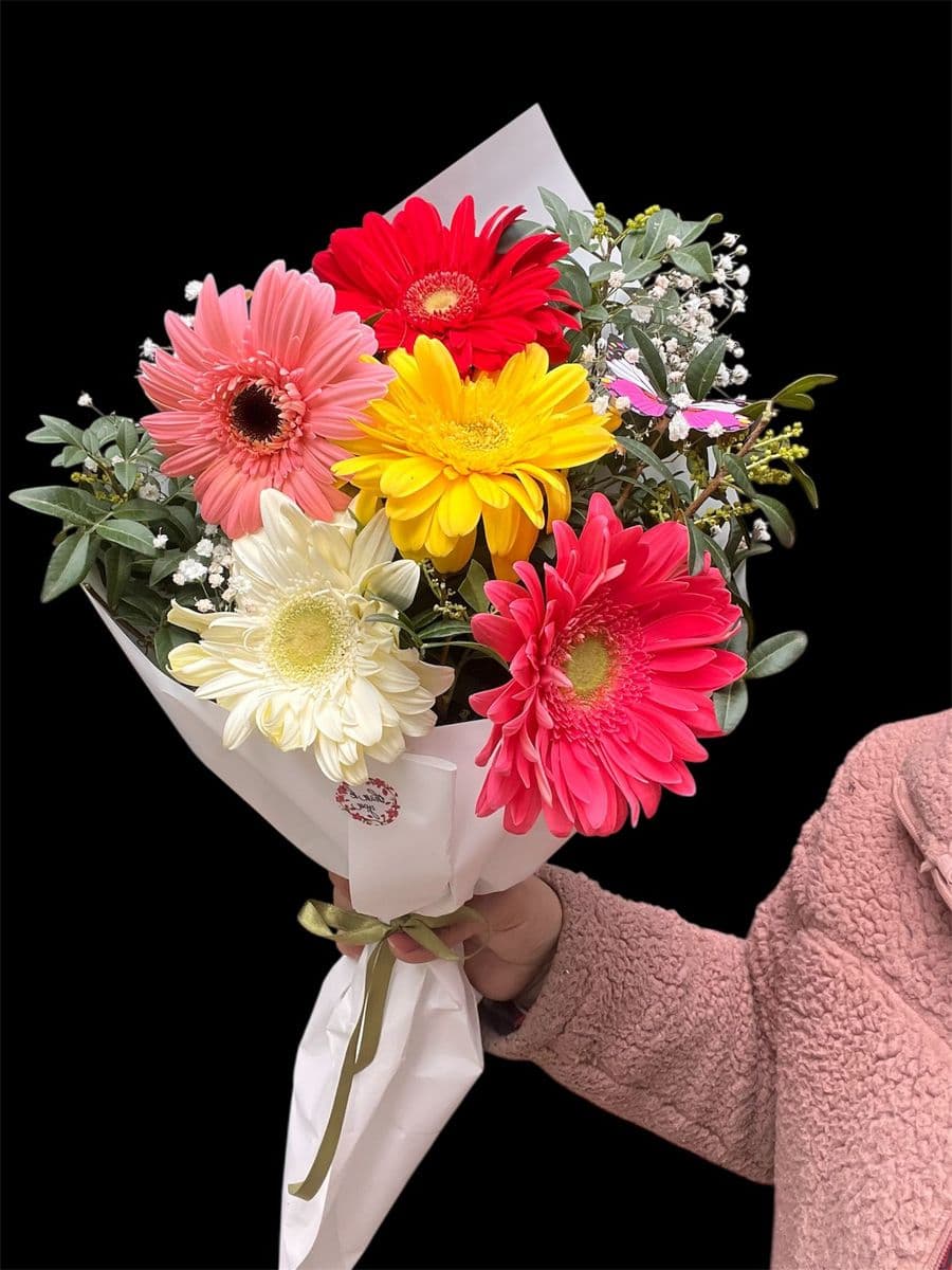 Beyaz Jelatinde Gerbera - Görsel 1