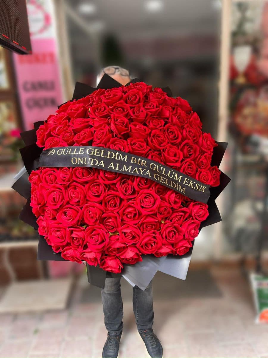 Yapay 101 Bir Gülüm Eksik Buketi - Küçük Görsel 2