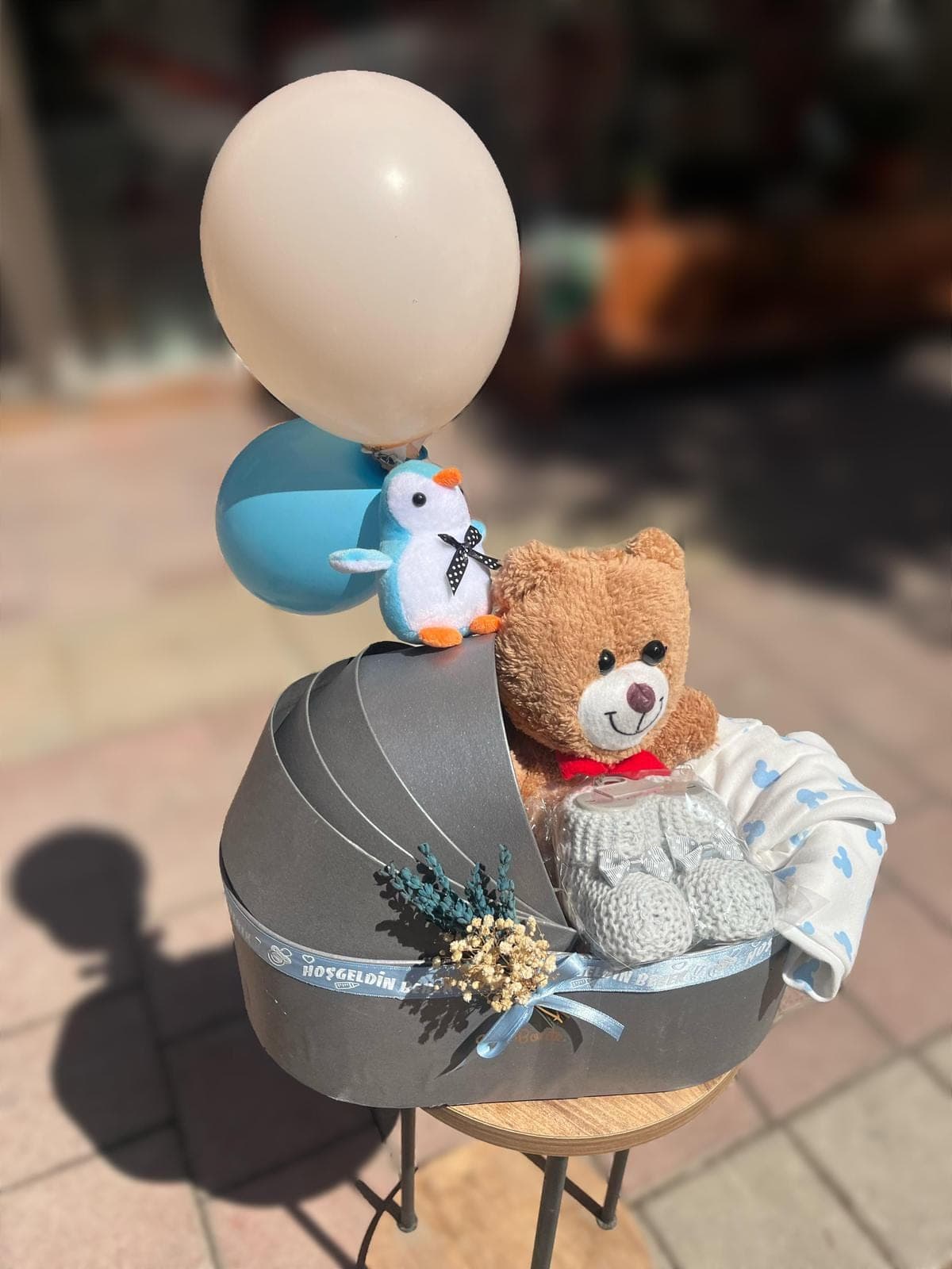 Pusette Erkek Giyimli Hoşgeldin Bebek  - Küçük Görsel 3
