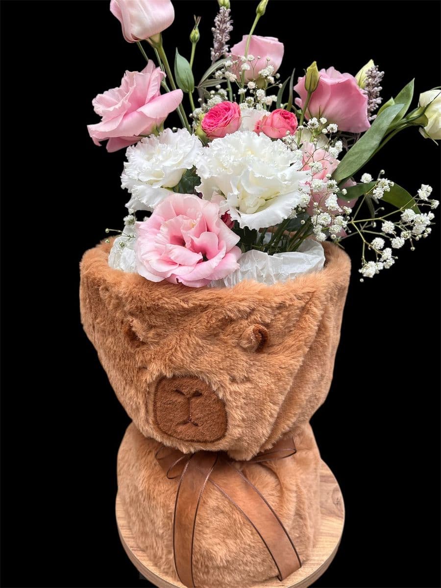 Peluş Pandalı Tasarım Buket