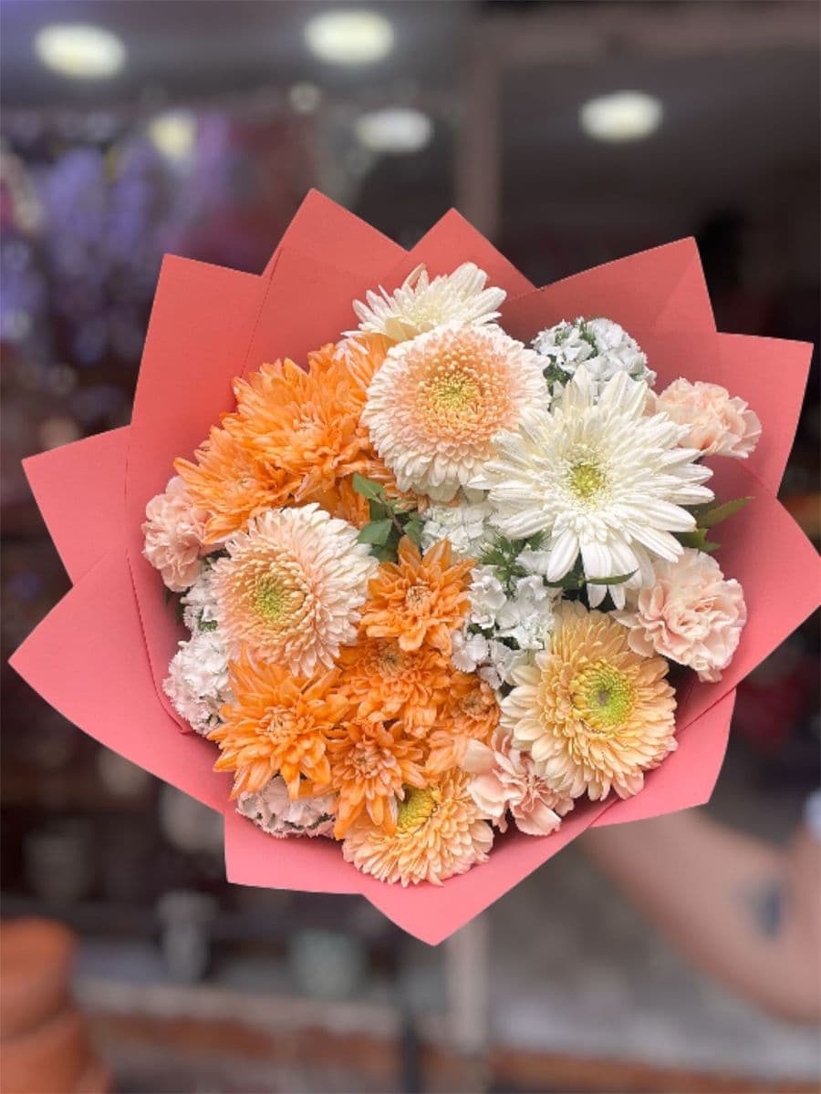 Kasımpatı ve Gerbera Uyumu - Küçük Görsel 2