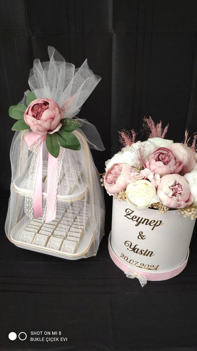 Beyaz Kutuda Şakayıklı 2 li Set - Görsel 1