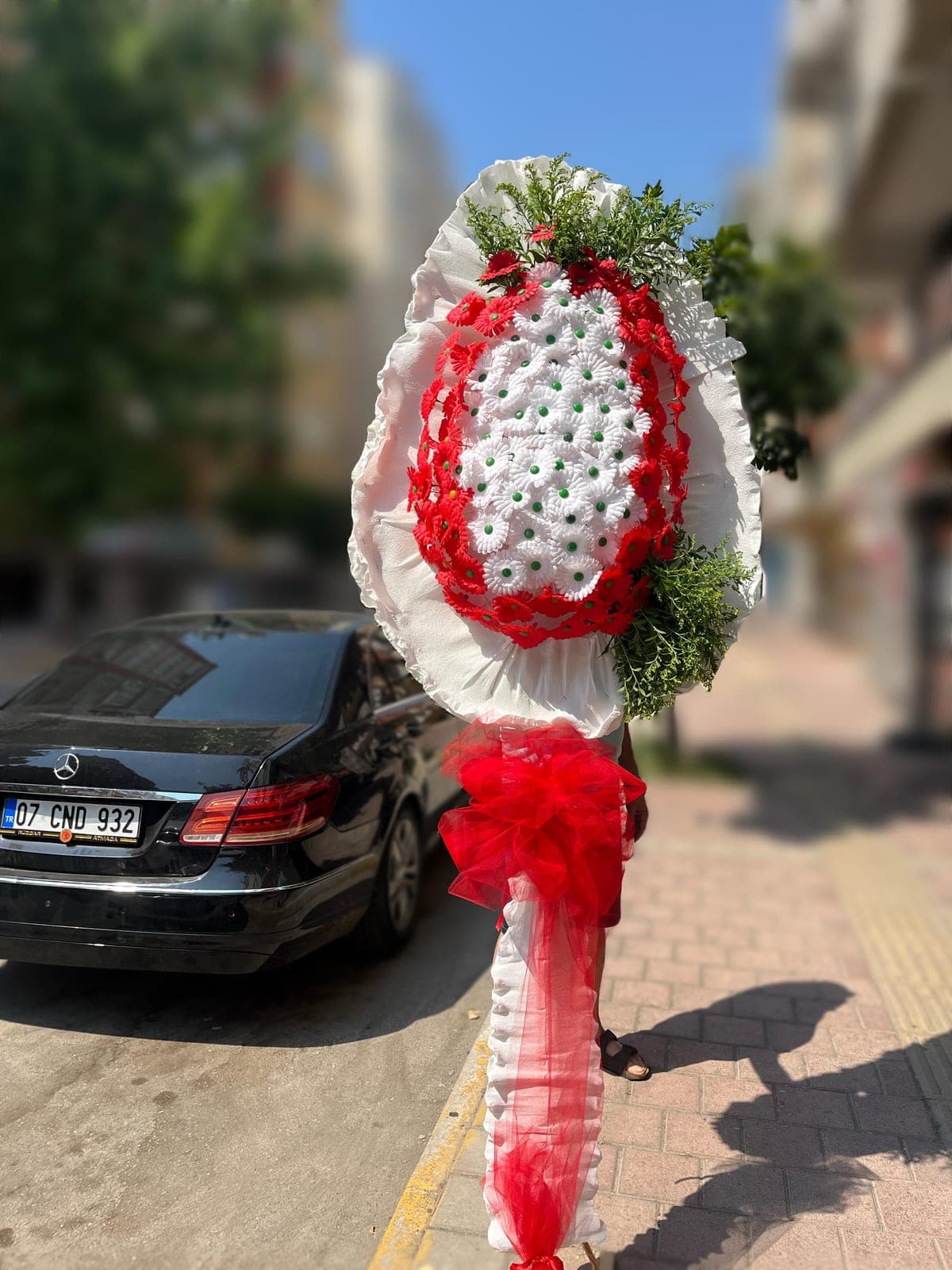Yapay Gerbera Çelenk - Görsel 1