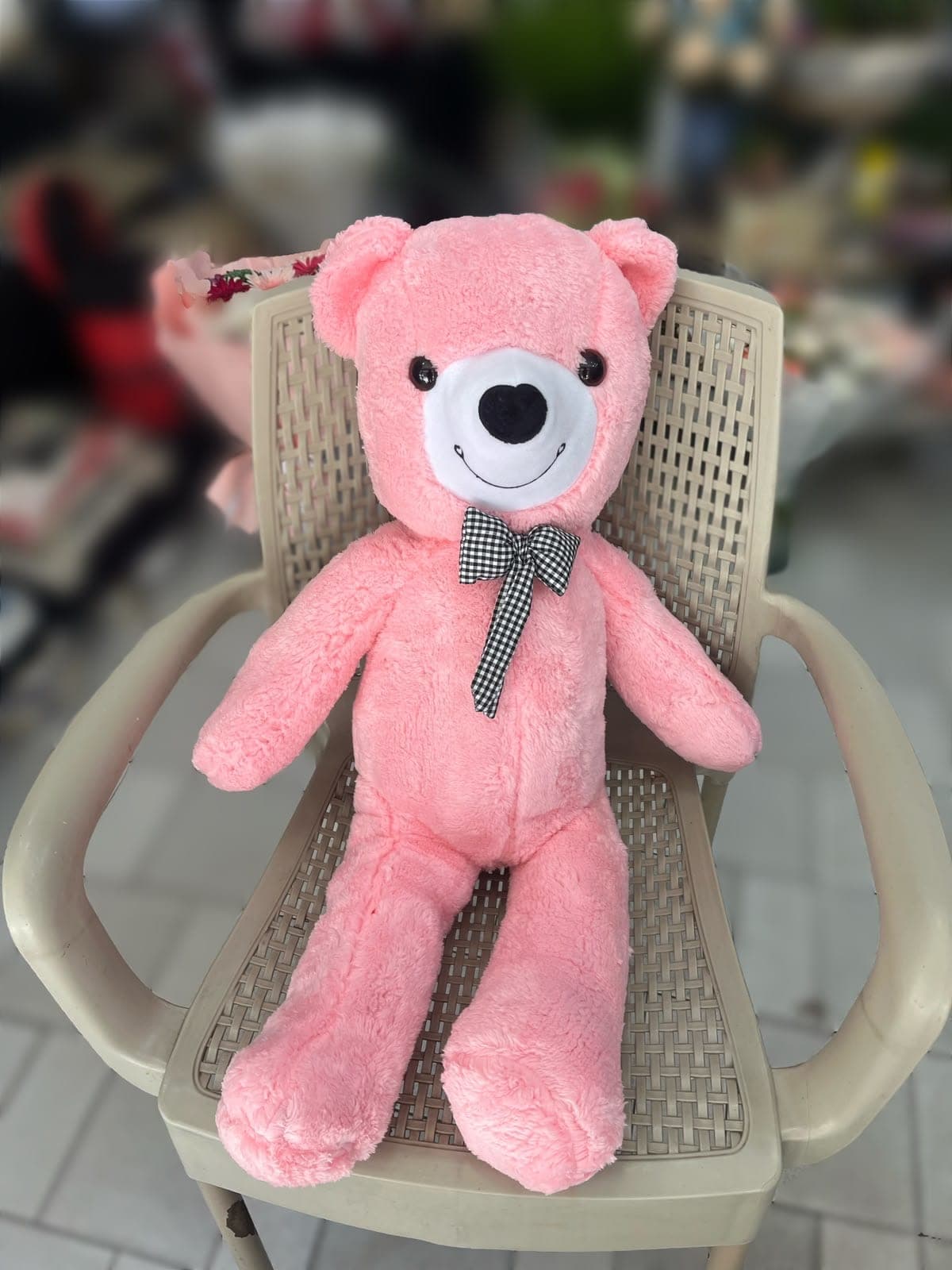 80 cm Pembe Sevimli Ayıcık - Görsel 1