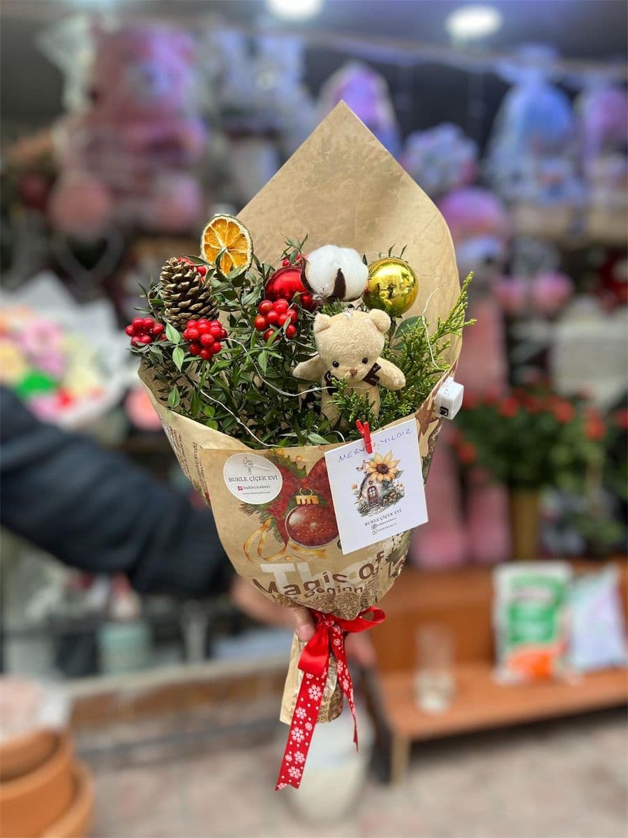 Işıklı Kokina Buketi - Küçük Görsel 2