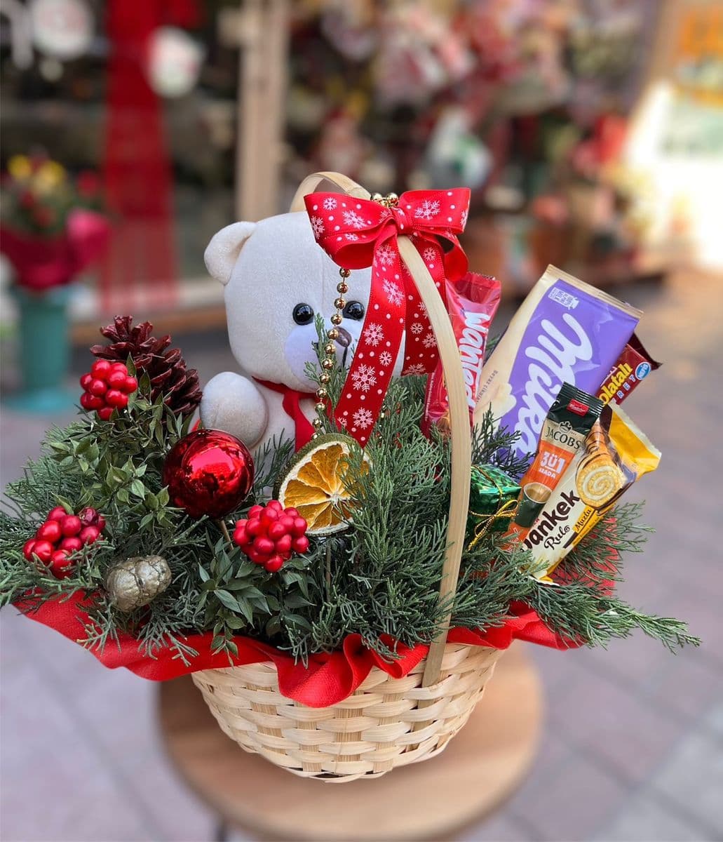 Hasır Sepette Kokinalı Aranjman - Küçük Görsel 2