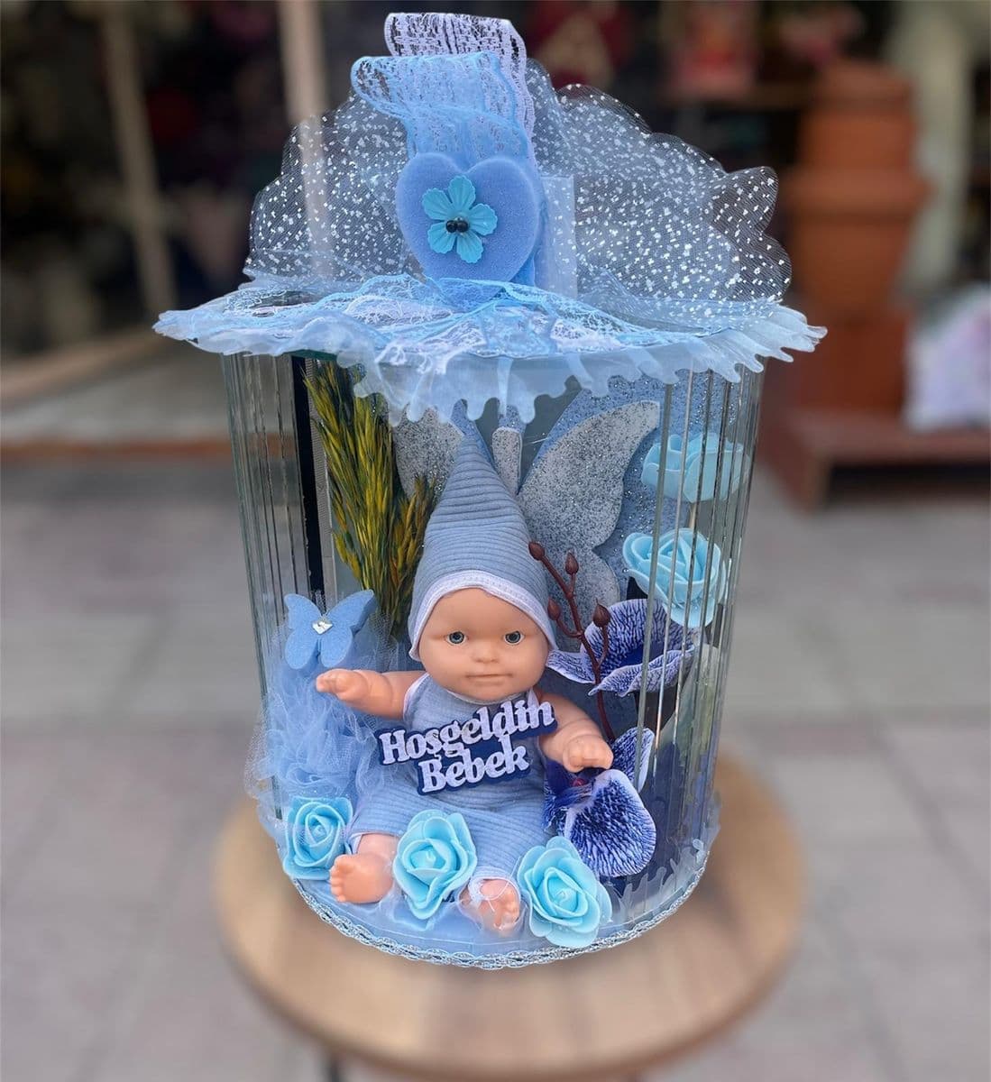 Cam Fanusda Hoşgeldin Erkek Bebek - Küçük Görsel 2