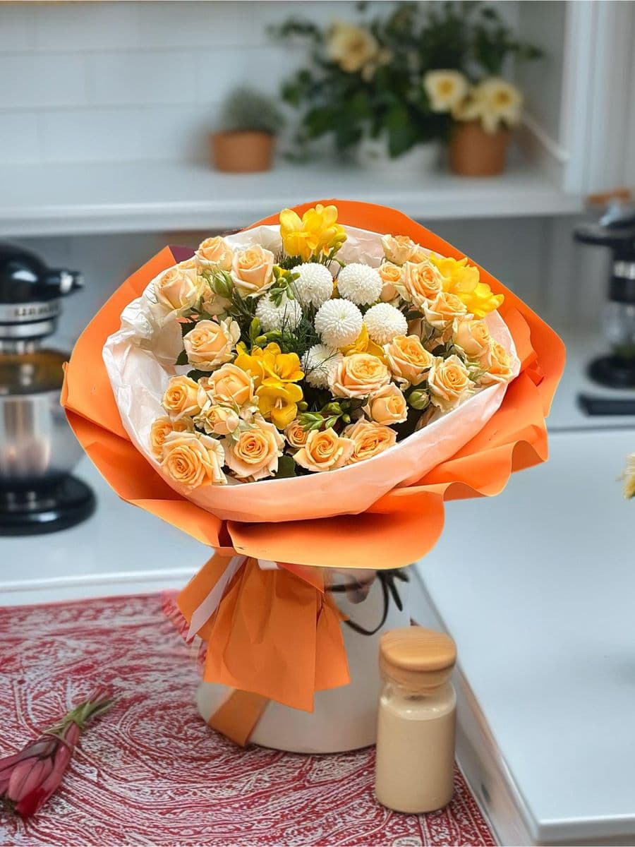 Turuncu Detaylı Çardak Gül Zerafeti - Görsel 1