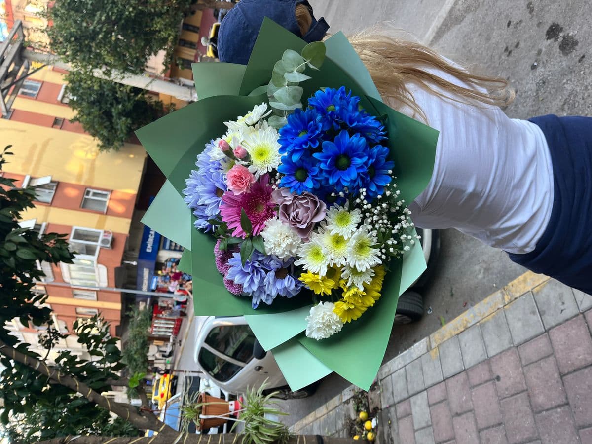 İthal Renkli Mix Buket - Küçük Görsel 2