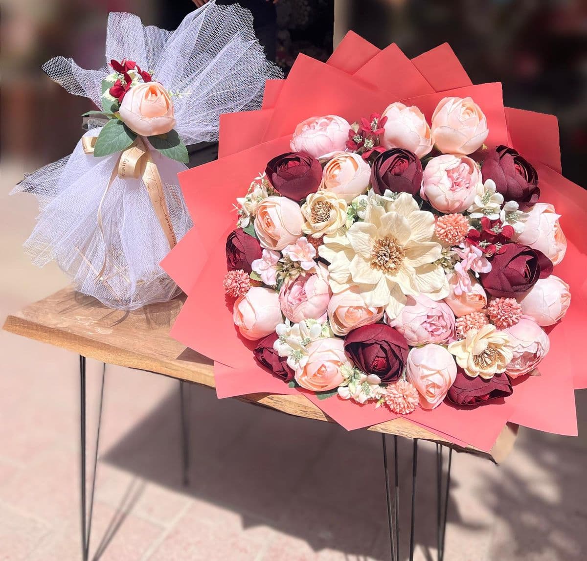 Bordo Detaylı Yapay İsteme Seti - Görsel 1