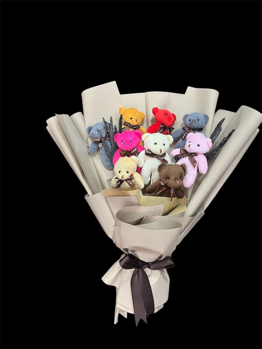 Naturel Kağıtta Ayıcık Buketi