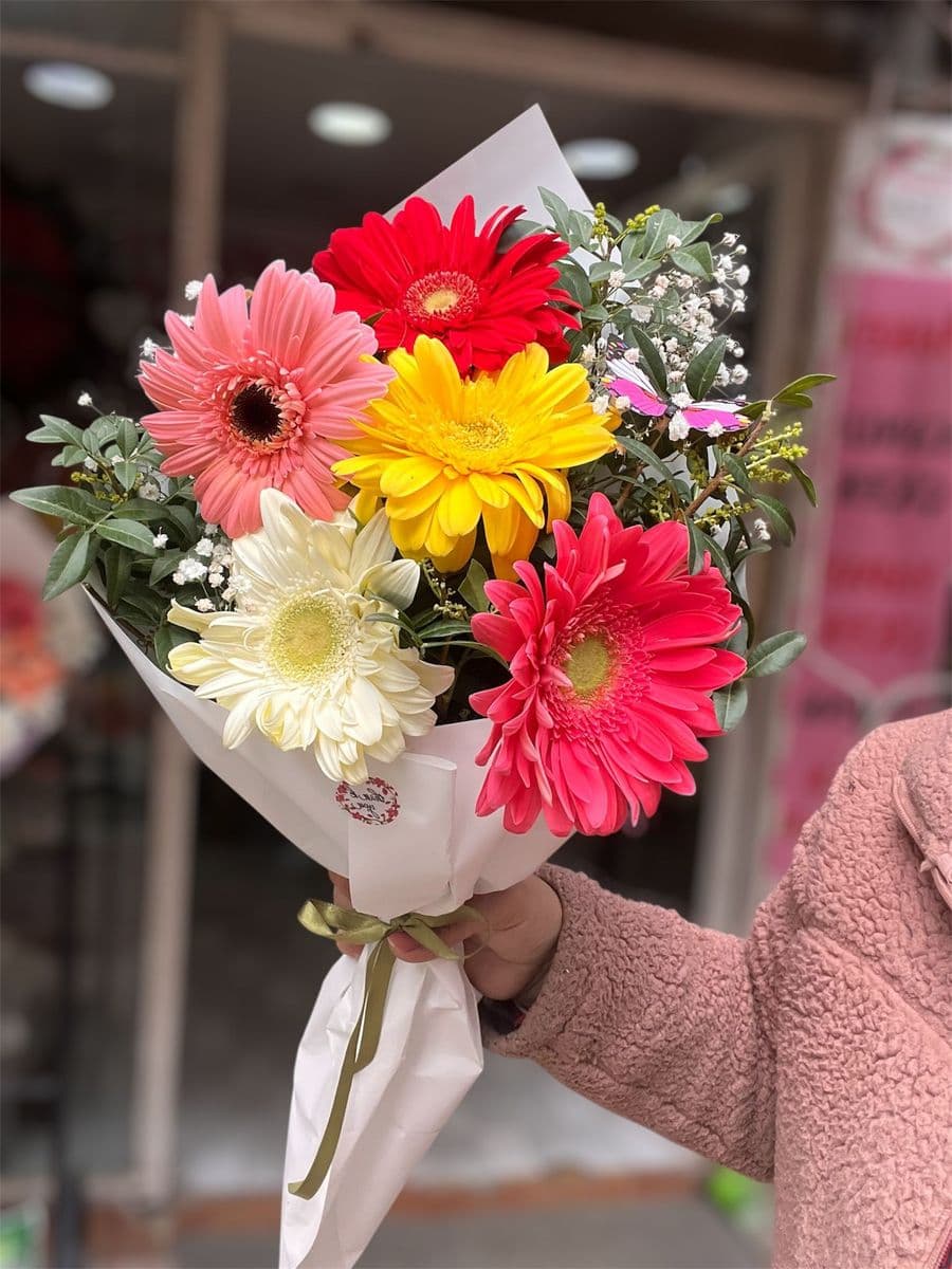 Beyaz Jelatinde Gerbera - Küçük Görsel 2