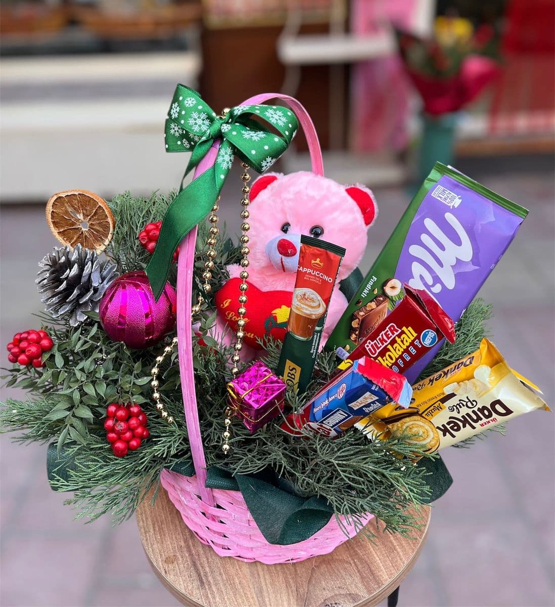 Pembe Sepet Aranjman - Görsel 1