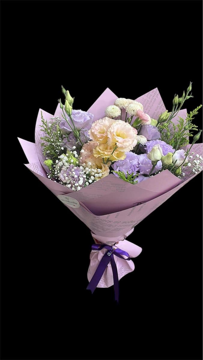 Zarif Lisyantus Buketi - Küçük Görsel 2