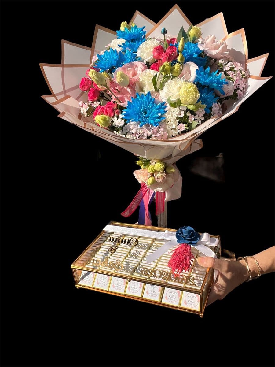 Mavi Krizantem Detaylı İsteme Seti - Küçük Görsel 2