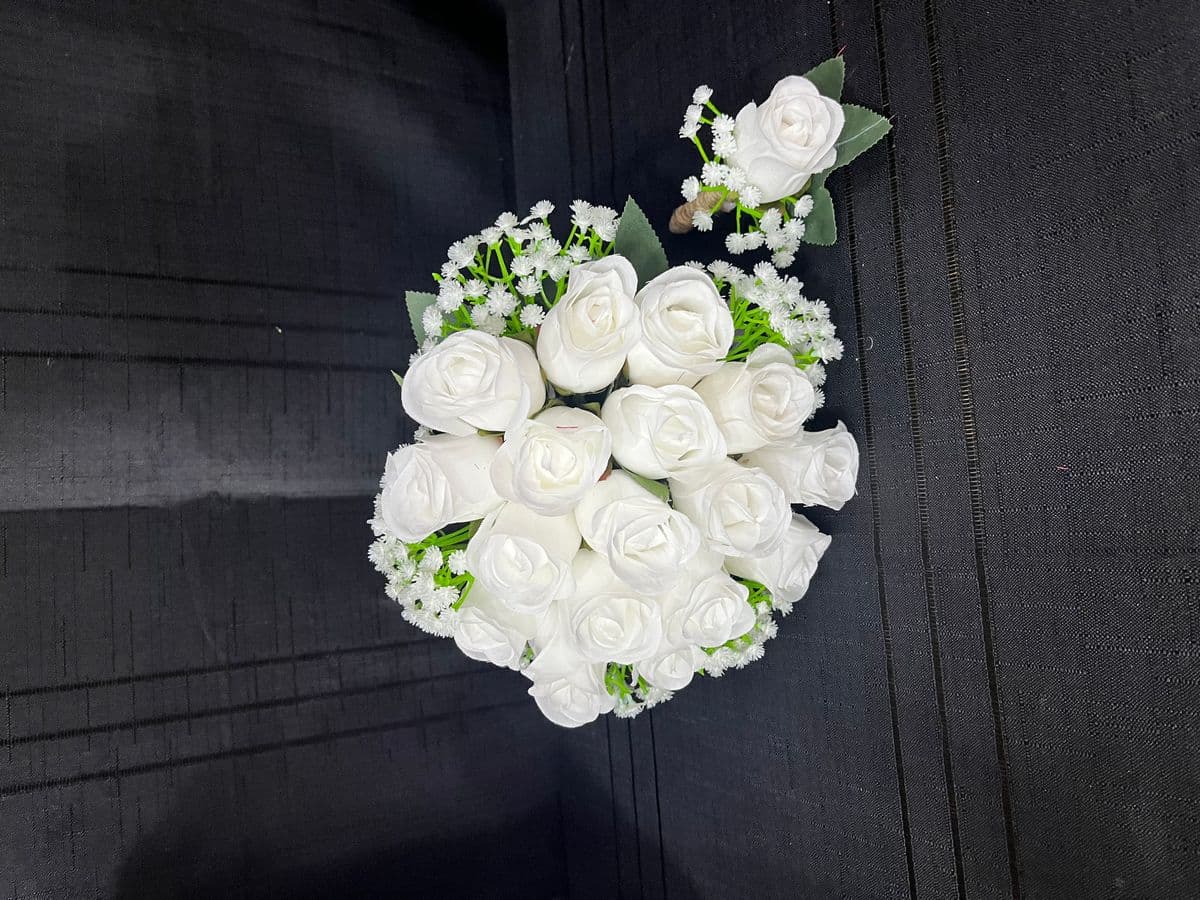 Beyaz Gül Model El Çiçeği