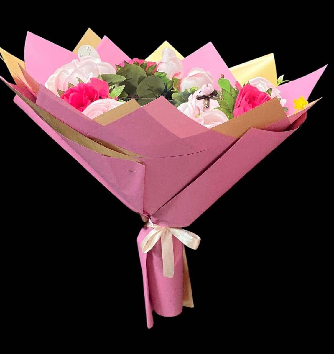 Pembe Güllü Aynalı Buket - Küçük Görsel 2