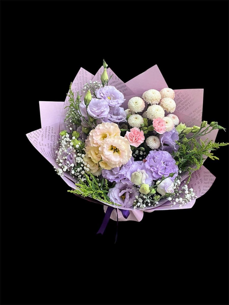 Zarif Lisyantus Buketi - Küçük Görsel 3