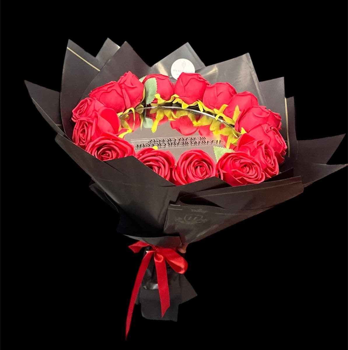 Kırmızı Gül Aynalı Buket - Küçük Görsel 2