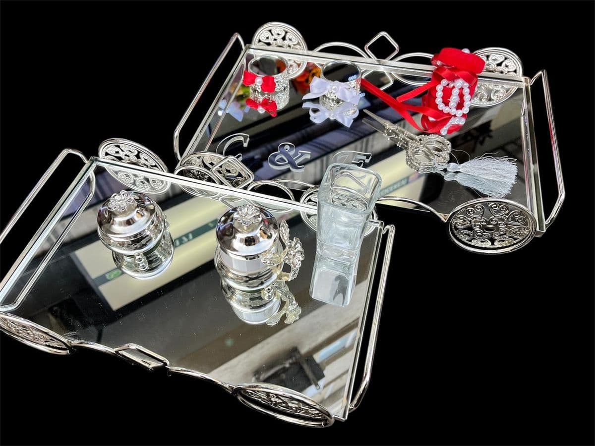 Tekerlek Model Gümüş 2li Set