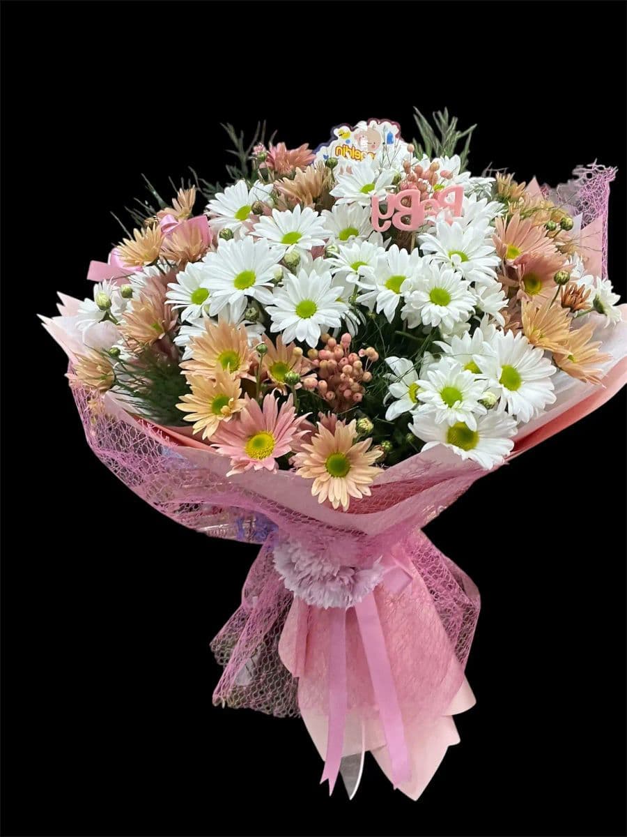 Büyük Renkli Papatya Buketi