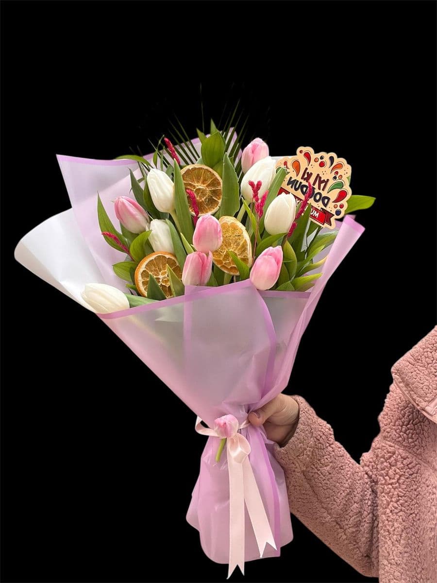 Pembe Laleli Düşler Buketi - Görsel 1