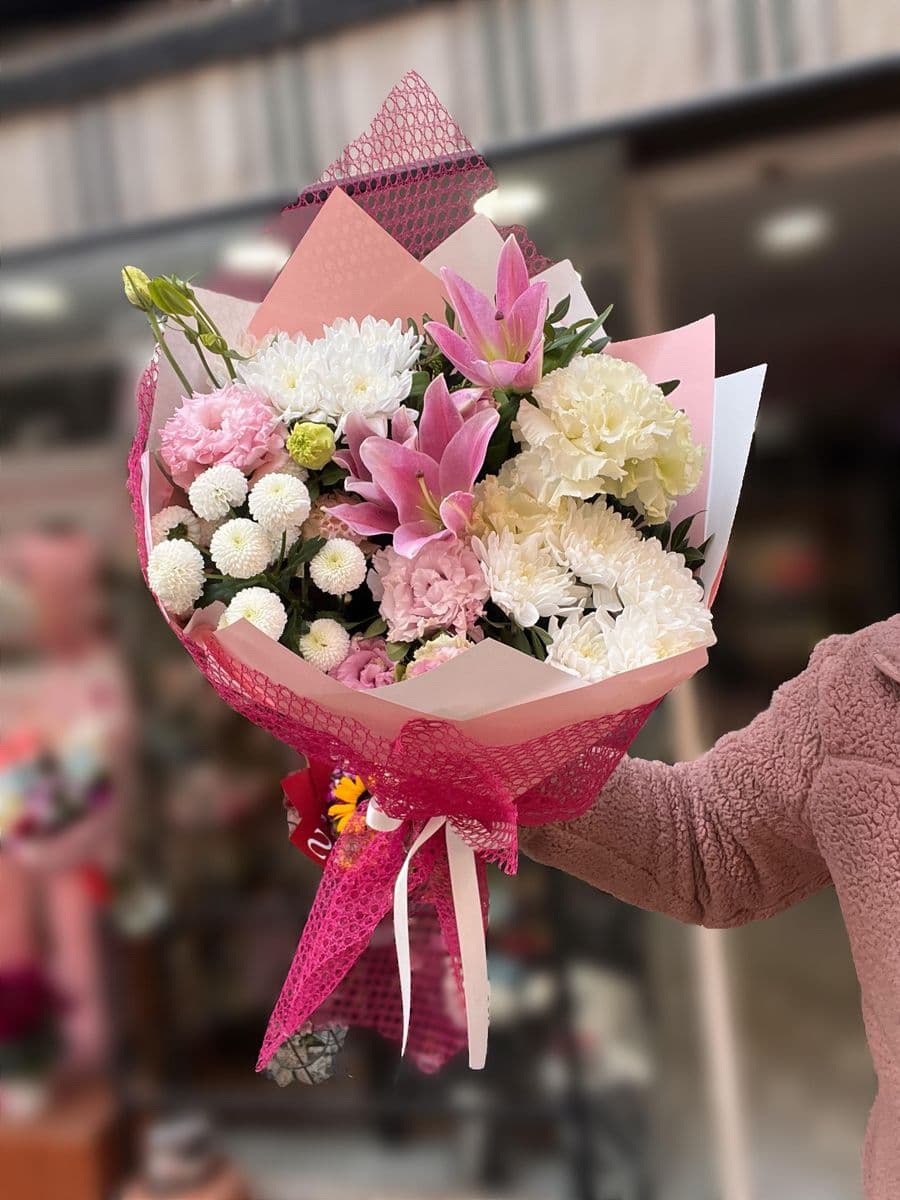 Pembe Tül Detaylı Lilyum Güzelliği - Küçük Görsel 2