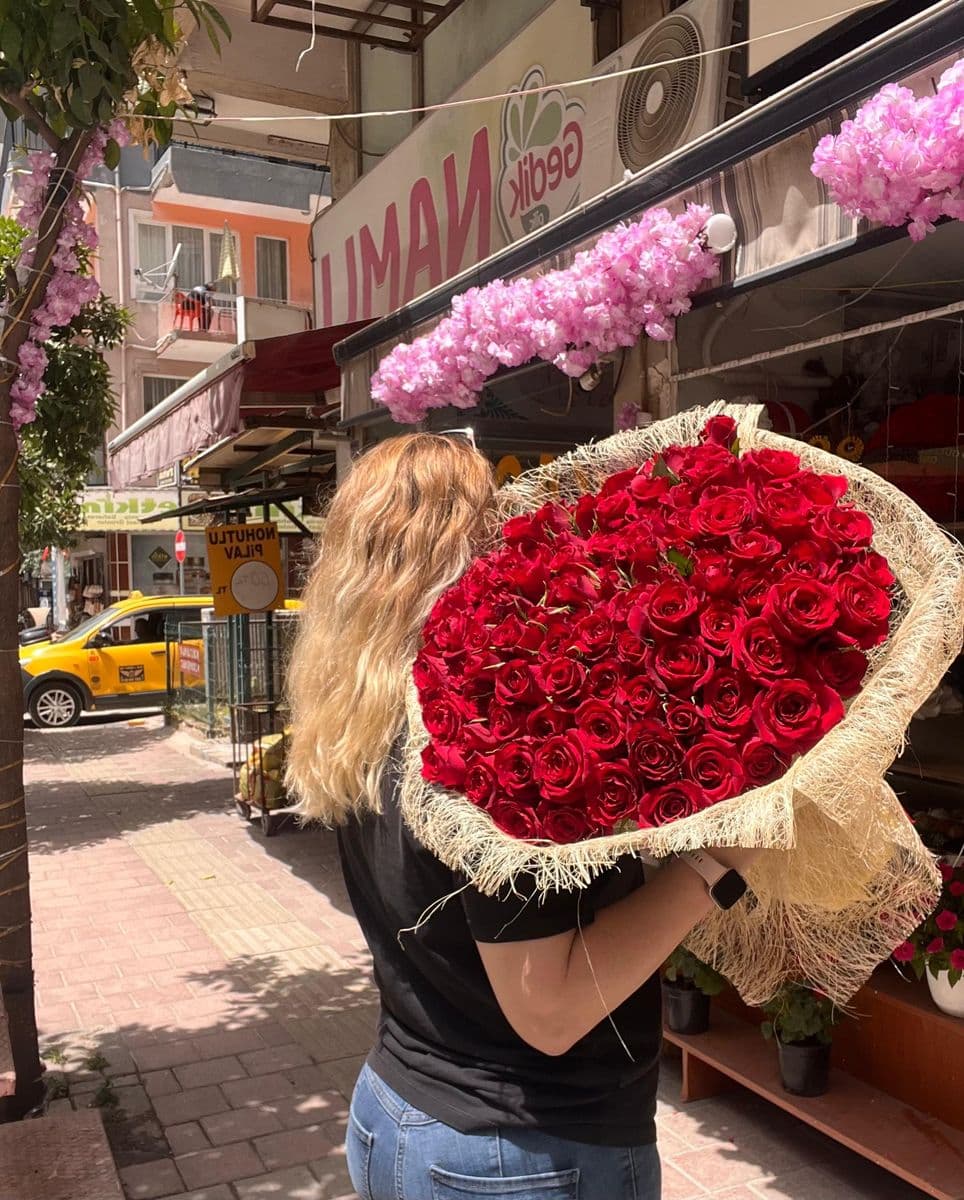 Kampanyalı Abakalı 101 Gül Şöleni - Küçük Görsel 2