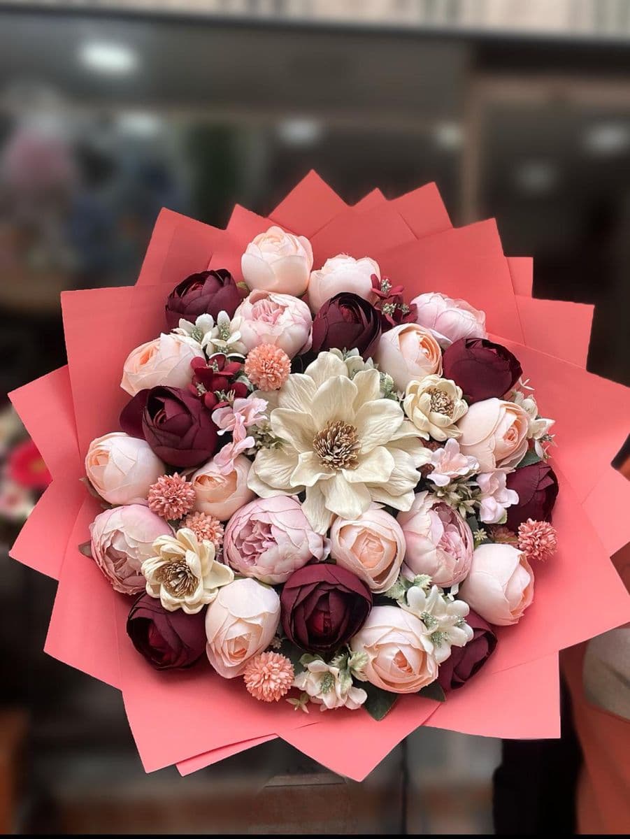 Bordo Detaylı Yapay İsteme Seti - Küçük Görsel 2