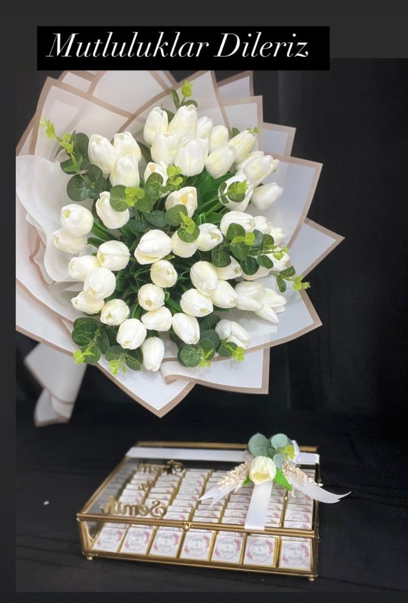 51 Islak Laleli 2 li Set