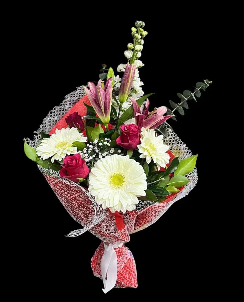 Beyaz Gerberalı Mix Buket