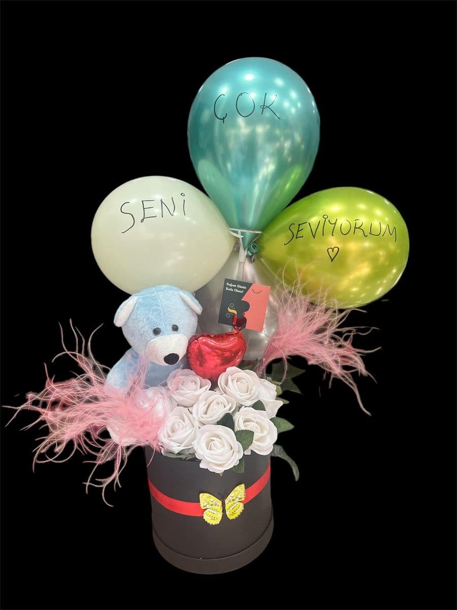 Kişiye Özel Balonlu Ayıcık