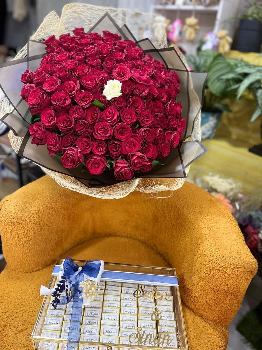 101 Canlı Güllü 2li Set